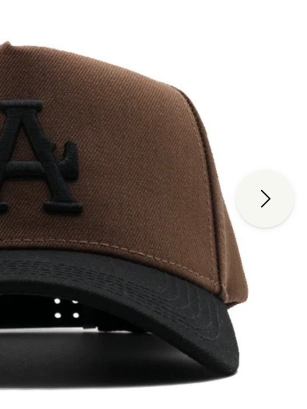 Brown & Black LA-Inspired Snapback Baseball Cap - Picture 4 of 6